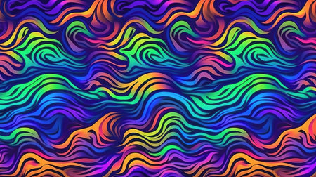 abstract modern design wallpaper made out of neon light waves, ai generated imageの素材
