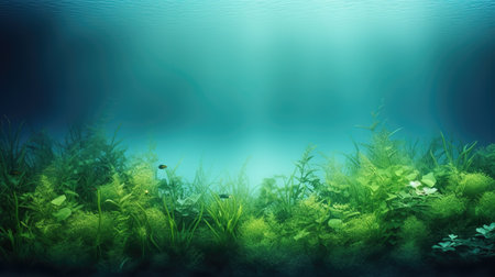 a beautiful under water illustration, wallpaper design, ai generated imageの素材