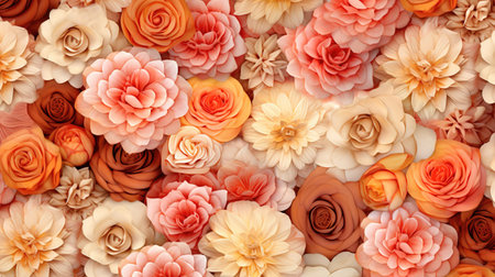 wedding gift card in a simple flower style, ai generated imageの素材