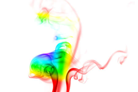 smoke on a white backgroundの写真素材