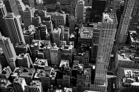 NEW YORK from above in black and whiteの写真素材