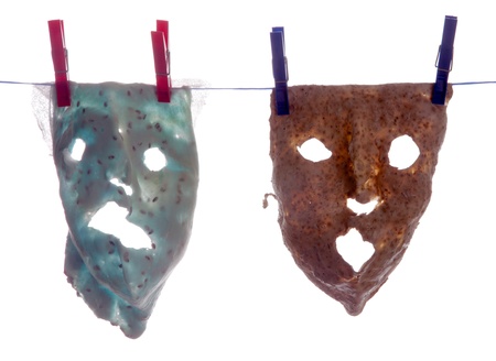 Cosmetic masks after useの写真素材