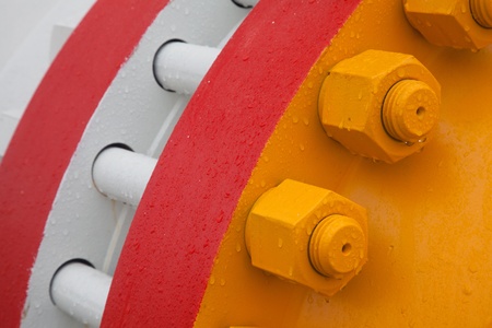 Powerful fastening on a gas stationのeditorial素材