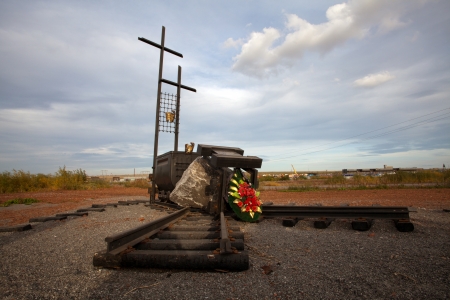 In the city of Vorkuta in Russia opened a monument to victims of Stalin's repression - the Germans, who lived in Russia in the thirties and perished in the concentration camps of the so-called Labor army.のeditorial素材