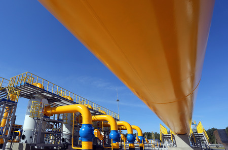 Part of the equipment of modern compressor stationの写真素材