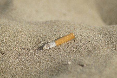 cigarette on the beachの写真素材