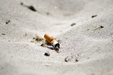 cigarette on the beachの写真素材