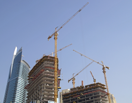 Dubai construction site and building