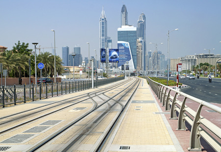 Dubai metro viewのeditorial素材