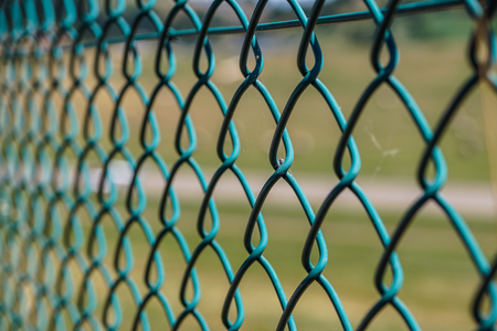 wire mesh fenceの写真素材