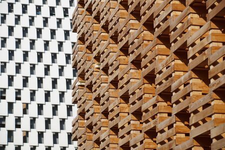 wooden facade modern perspective