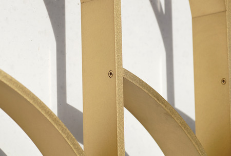 detail of an Allen screw in a metal structureの写真素材