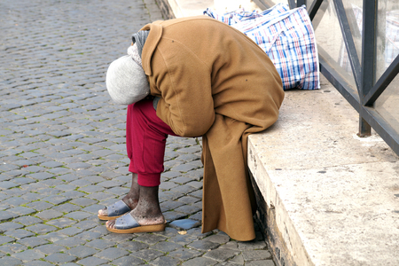 Homeless peopleの写真素材