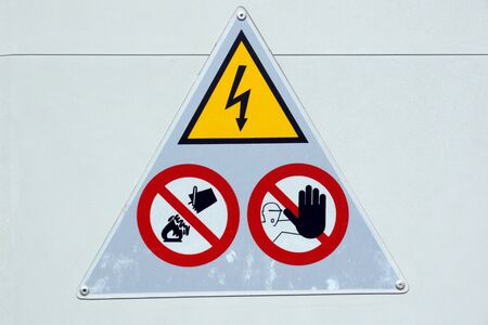 high voltage signの写真素材