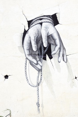 Milan , Italy July 2017 : Street art by unidentified artist. Milan's graffiti management plan recognises the importance of street art in a vibrant urban culture .のeditorial素材