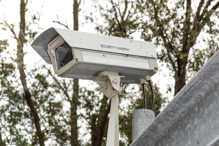 The Old CCTV Security Camera operating long time