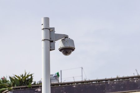 High tech overhead security camera fot videosurveillanceの写真素材