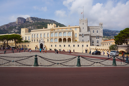 Monaco France 16 August 2017 : Princes Palace of Monacoのeditorial素材