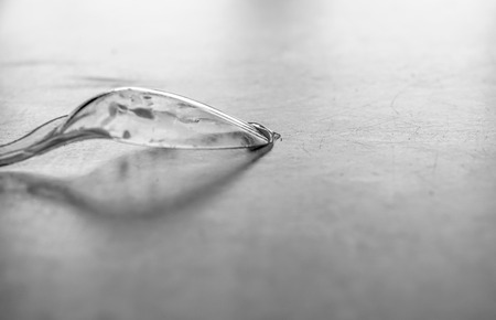 plastic spoon on a table. abstract photo and selective focusの写真素材