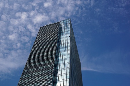 Milan ,Italy 04 March 2018 : Details of the buildings that make up the new and modern skyline of the city of Milan. the cuartiere has re-launched the modern urbanization of the city