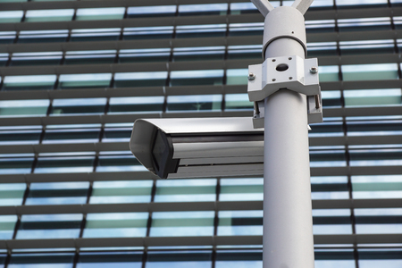 Security Camera in a Modern Buildingの写真素材