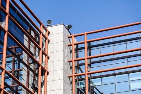 Windows of Skyscraper Business Office, Corporate building .