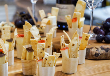 Italian appetizer with honey, pecorino cheese pears, nuts and a Piadina bredの写真素材