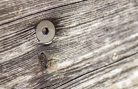 Close up from a rusty square head boltsの写真素材