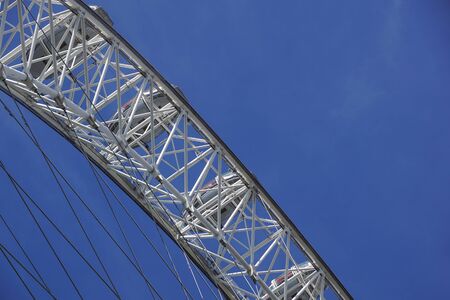 LONDON, UNITED KINGDOM - MAY 6: Detail of London Eye on May 6, 2011 in London, UK. London Eye is the tallest Ferris wheel in Europe at 135 metersのeditorial素材