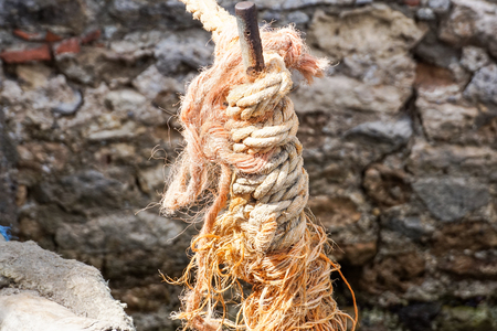 cord rope nautical cable like strong connection concept backgroundの写真素材