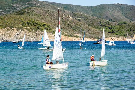 ELBA ISLAND , ITALY 20 JULY 2018 :High School Sailing Championships in italyのeditorial素材