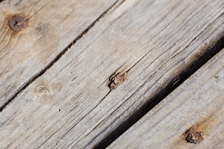 Wood Texture, Wooden Plank Grain Background, Desk in Perspective Close Up, Striped Timber, Old Table or Floor Boardの写真素材