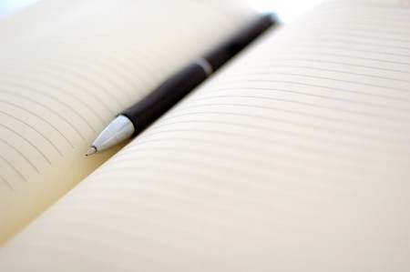 Close up of a nice designed address book blank page.の写真素材