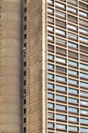 An old skyscraper residential building detailの写真素材