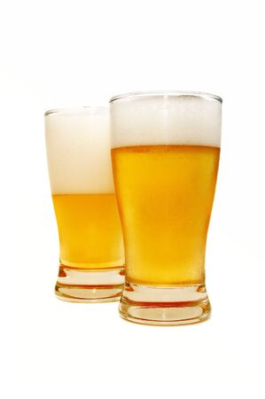 Close up image of beer glasses.の写真素材