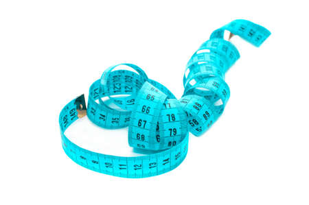 Tape measure tool over a white background