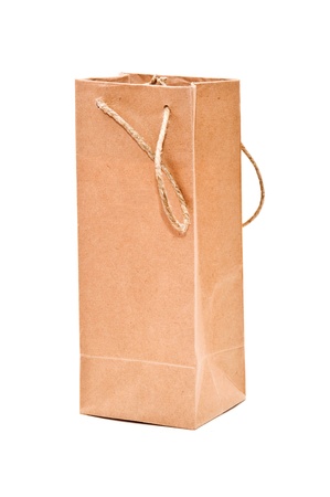 paper bag for presents made of recycled paperの写真素材
