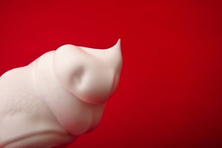 White shaving foam, close up detailedimage.の写真素材