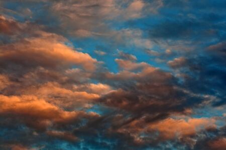 Beautiful clouds in the sunset.の写真素材