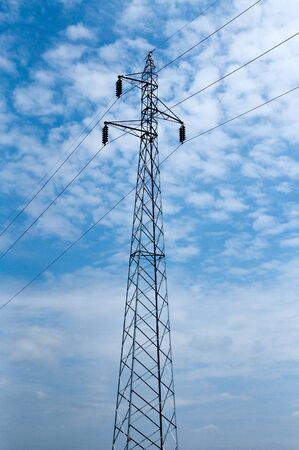 High voltage electricity pylon.の写真素材