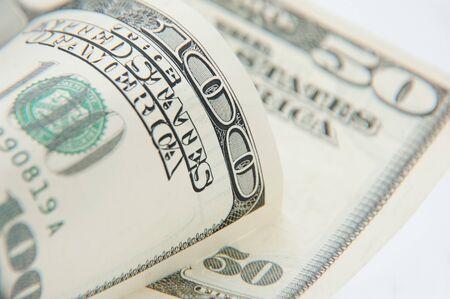 Close up image of a hundred dollar bill.