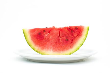 Close up image of juicy, tasty sliced watermelon.の写真素材
