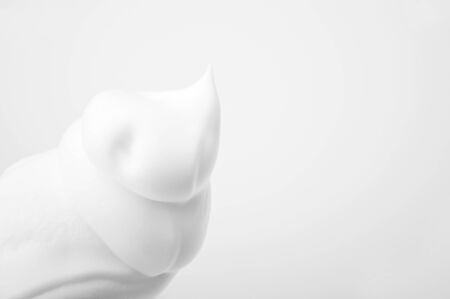 White shaving foam, close up detailedimage.の写真素材