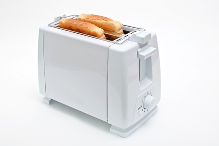 Bread Toasting device over a white background