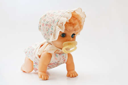 Vintage toy doll, close up image 