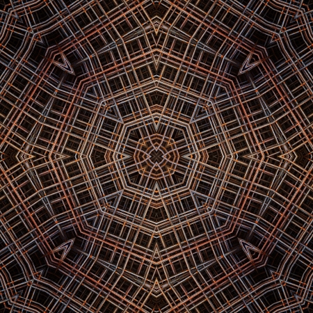 reinforcing mesh, steel bars stacked for constructionの写真素材