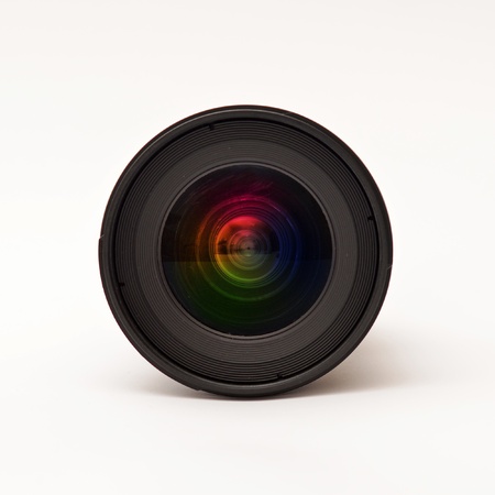 Close up image of a DSLR camera lensの写真素材