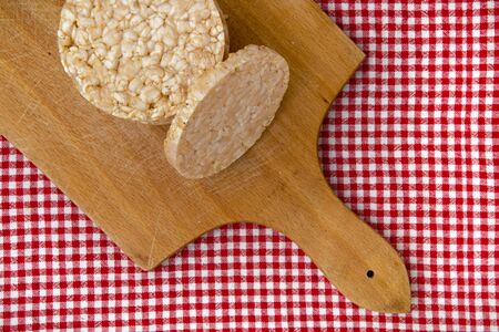 Tasty rice cakes on a kitchen tableの写真素材