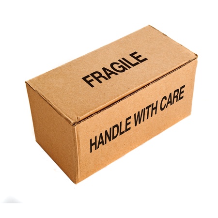 Cardboard box for packiging on a white background.