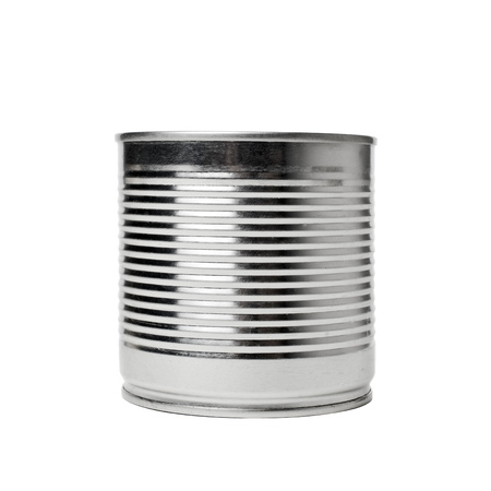 Tin can isolated on white background